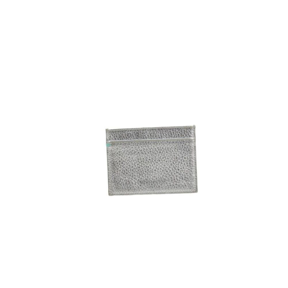 Tiffany & Co Womens Leather Small Card Holder Wallet Silver - Picture 4 of 9